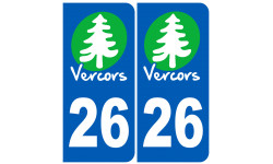 immatriculation Vercors 26 la Drôme - Autocollant(sticker)