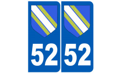 Autocollant (sticker): 52 (blason Haute-Marne)