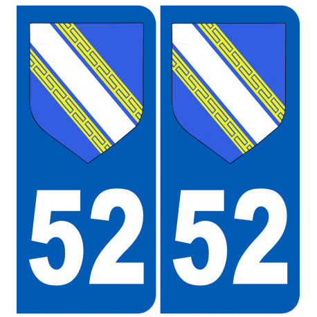 Autocollant (sticker): 52 (blason Haute-Marne)