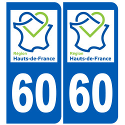 immatriculation 60 l'Oise région Hauts-de-France - Sticker/autocollan