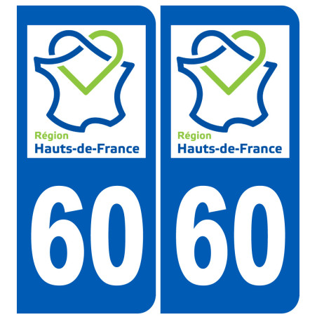 immatriculation 60 l'Oise région Hauts-de-France - Sticker/autocollan