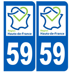 immatriculation 59 le Nord région Hauts-de-France - Sticker/autocolla