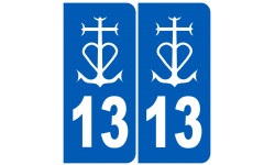 immatriculation 13 La Camargue - Autocollant(sticker)