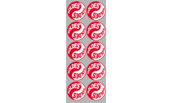 Série YIN YANG SOLDES rouge (10 stickers 5x5cm) - Autocollant(sticker)