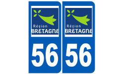 immatriculation 56 (région) - Autocollant(sticker)