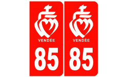 Autocollant (sticker): numéro immatriculation 85 de la Vendée