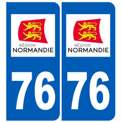 immatriculation 76 Normandie - Sticker/autocollant