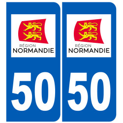 immatriculation 50 Normandie - Sticker/autocollant