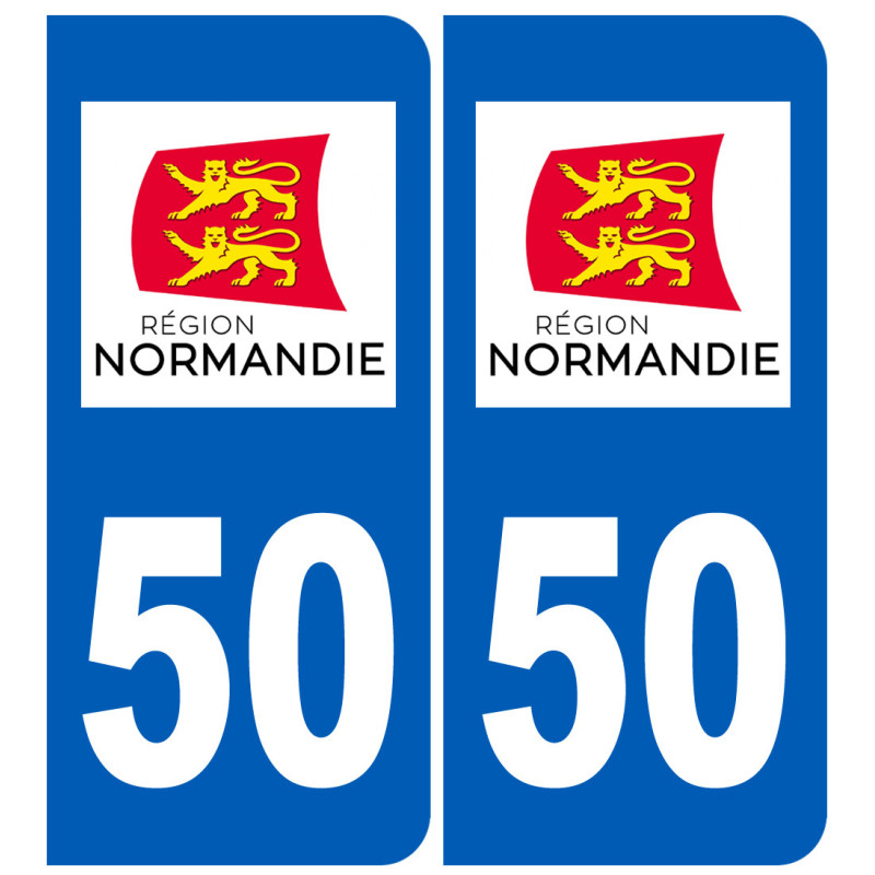 immatriculation 50 Normandie - Sticker/autocollant