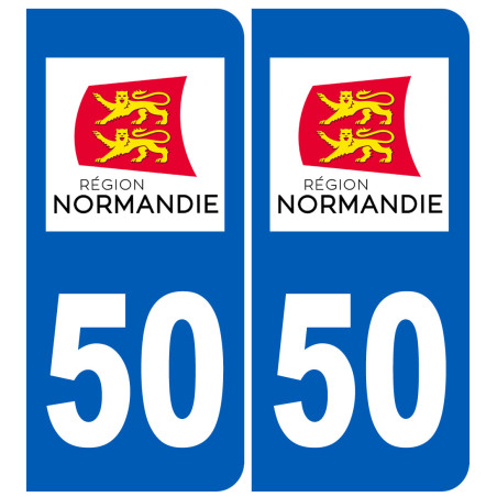 immatriculation 50 Normandie - Sticker/autocollant