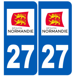 immatriculation 27 Normandie - Sticker/autocollant