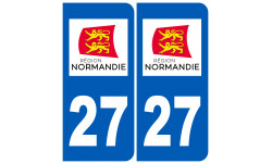 immatriculation 27 Normandie - Autocollant(sticker)