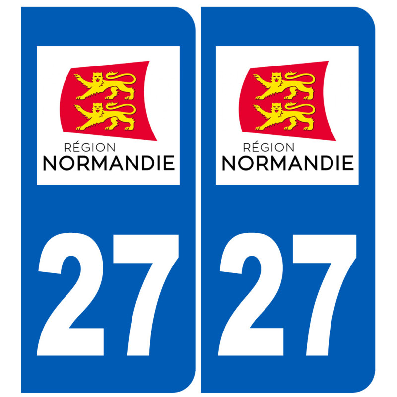 immatriculation 27 Normandie - Sticker/autocollant