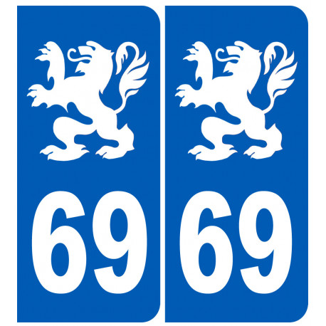 immatriculation 69 Lyon - Autocollant(sticker) immatriculation 69 Lyon - Autocollant(sticker)