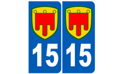 immatriculation 15 Auvergne - Autocollant(sticker)