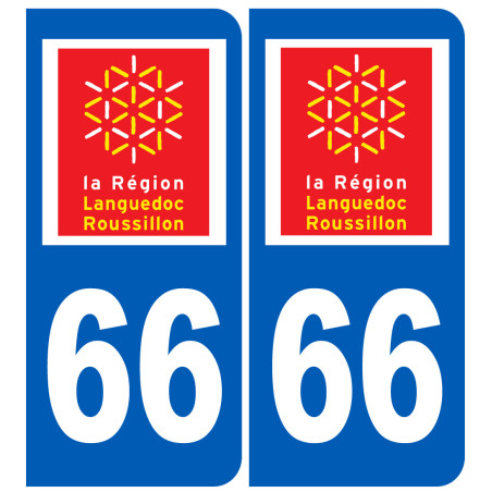 immatriculation 66 (région) - Sticker/autocollant