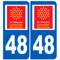 immatriculation 48 (région) - Sticker/autocollant