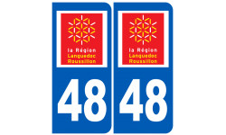 immatriculation 48 (région) - Autocollant(sticker)