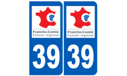 immatriculation 39 région - Autocollant(sticker)