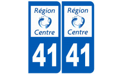 immatriculation 41 région - Autocollant(sticker)