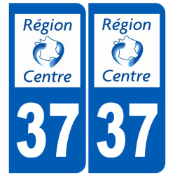 immatriculation 37 région - Sticker/autocollant