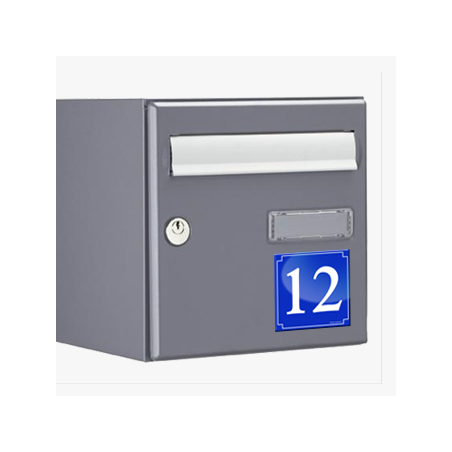 numéroderue46 - gris brossé 10x10cm - Sticker/autocollant