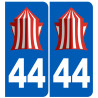 immatriculation 44 La Baule - Sticker/autocollant