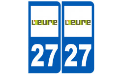 numéro immatriculation 27 (Eure) - Autocollant(sticker)