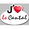 j'aime le Cantal - 15x11cm - Autocollant(sticker)