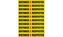 Distance à respecter - 10 unités - 20x2.5cm - Autocollant(sticker)