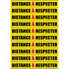 Distance à respecter - 10 unités - 20x2.5cm - Sticker/autocollant