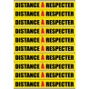 Distance à respecter - 10 unités - 20x2.5cm - Autocollant(sticker)