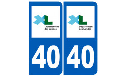 immatriculation 40 (Landes) - Autocollant(sticker)