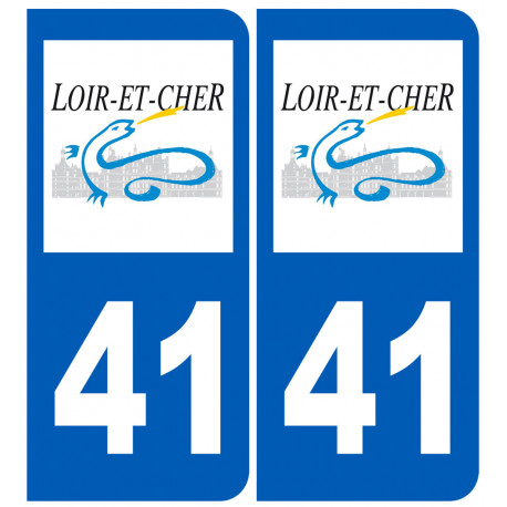 numéro immatriculation 41 (Loir-et-Cher) - Autocollant(sticker)