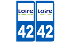 immatriculation 42 (Loire) - Autocollant(sticker)