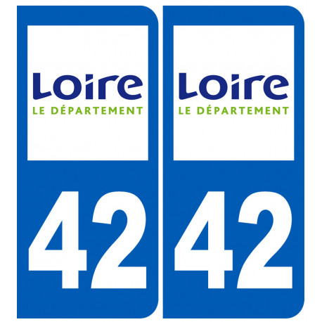 immatriculation 42 (Loire) - Autocollant(sticker)