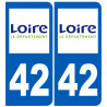 numéro immatriculation 42 (Loire) - Autocollant(sticker)