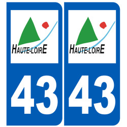 immatriculation 43 (Haute-Loire) - Sticker/autocollant