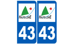 numéro immatriculation 43 (Haute-Loire) - Autocollant(sticker)