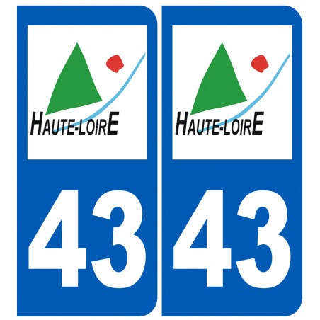 immatriculation 43 (Haute-Loire) - Autocollant(sticker)