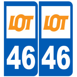 immatriculation 46 (Lot) - Sticker/autocollant