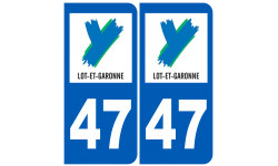 immatriculation 47 (Lot-et-Garonne) - Autocollant(sticker)