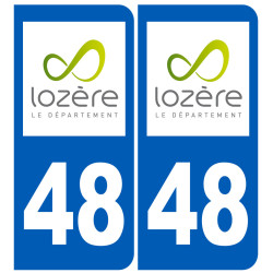 immatriculation 48 (Lozère) - Sticker/autocollant