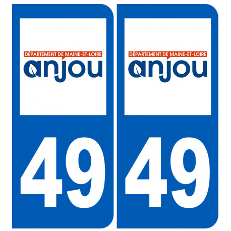 immatriculation 49 (Maine-et-Loire) - Autocollant(sticker)