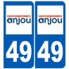 immatriculation 49 (Maine-et-Loire) - Autocollant(sticker)