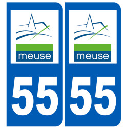 immatriculation 55 (Meuse) - Sticker/autocollant