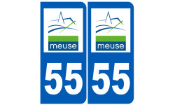 immatriculation 55 (Meuse) - Autocollant(sticker)