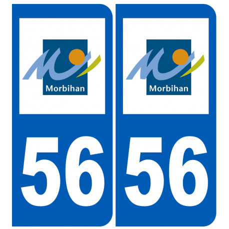 immatriculation 56 (Morbihan) - Autocollant(sticker)
