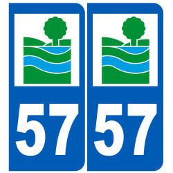 immatriculation 57 (Moselle) - Sticker/autocollant
