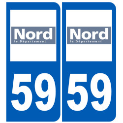 immatriculation 59 (Nord) - Sticker/autocollant